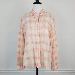 Denim & Supply Ralph Lauren Top Plaid Tomboy Lightweight Spring Summer Boho